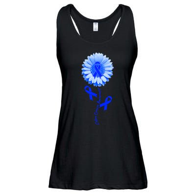 Colon Cancer Awareness Ribbon Flower Ladies Essential Flowy Tank