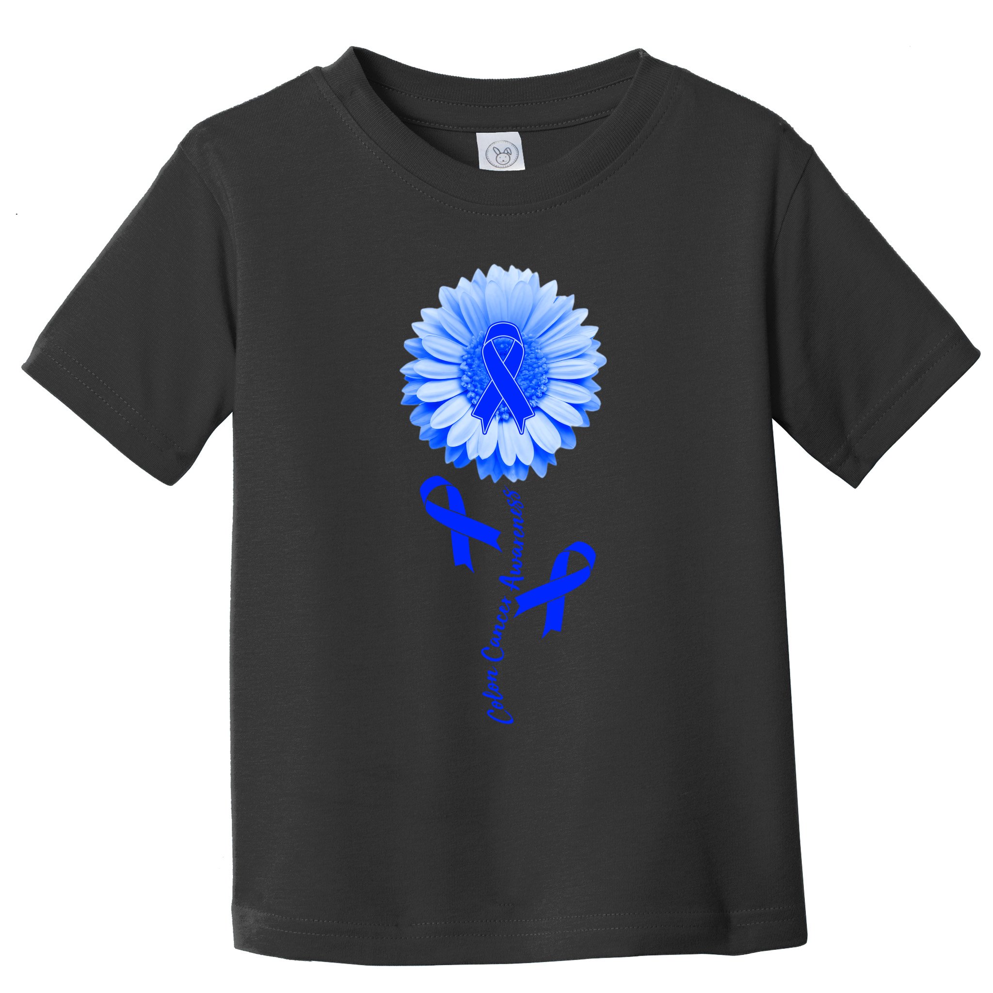 Colon Cancer Awareness Ribbon Flower Toddler T-Shirt
