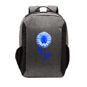 Colon Cancer Awareness Ribbon Flower Vector Backpack