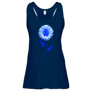 Colon Cancer Awareness Ribbon Flower Ladies Essential Flowy Tank