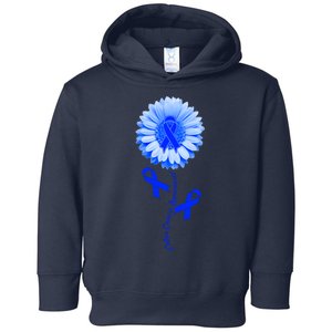 Colon Cancer Awareness Ribbon Flower Toddler Hoodie