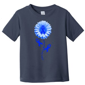 Colon Cancer Awareness Ribbon Flower Toddler T-Shirt