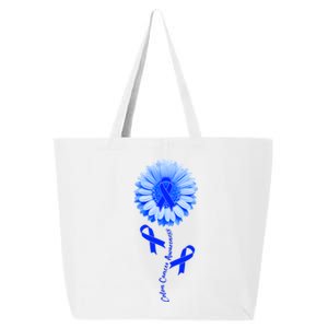 Colon Cancer Awareness Ribbon Flower 25L Jumbo Tote