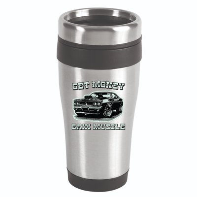 Classic Car American Muscle Cars Garage Grease Gears Lover 16oz Travel Tumbler