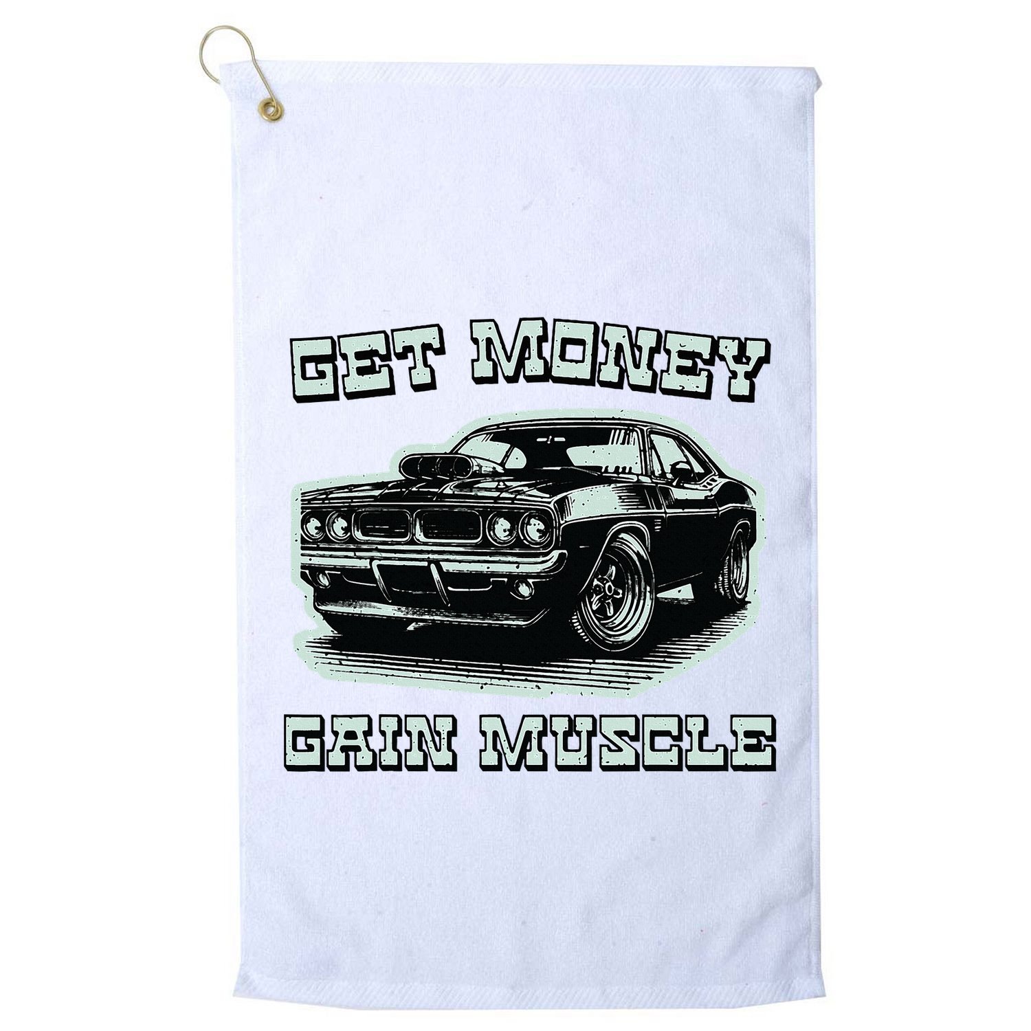 Classic Car American Muscle Cars Garage Grease Gears Lover Golf Towel