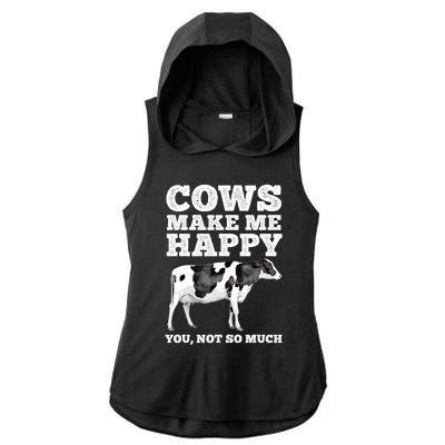 Cool Cow Art For Men Women Cow Farmer Dairy Cows Farm Animal Ladies PosiCharge Tri-Blend Wicking Draft Hoodie Tank