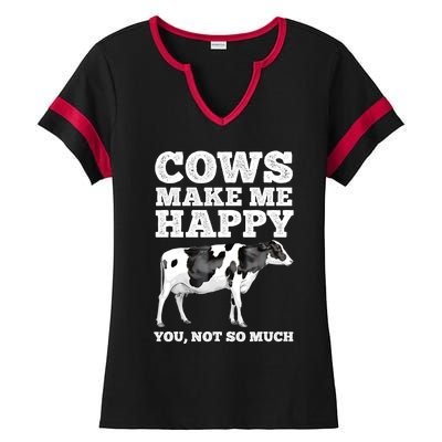 Cool Cow Art For Men Women Cow Farmer Dairy Cows Farm Animal Ladies Halftime Notch Neck Tee