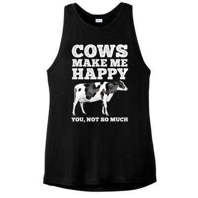 Cool Cow Art For Men Women Cow Farmer Dairy Cows Farm Animal Ladies PosiCharge Tri-Blend Wicking Tank