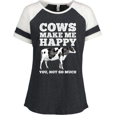 Cool Cow Art For Men Women Cow Farmer Dairy Cows Farm Animal Enza Ladies Jersey Colorblock Tee