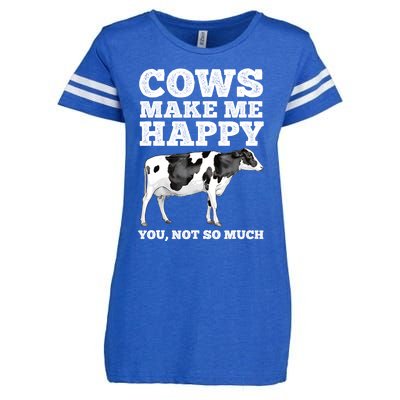 Cool Cow Art For Men Women Cow Farmer Dairy Cows Farm Animal Enza Ladies Jersey Football T-Shirt