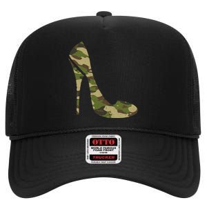 Cool Camouflage Art Camo Clothes Costume Camo High Crown Mesh Back Trucker Hat