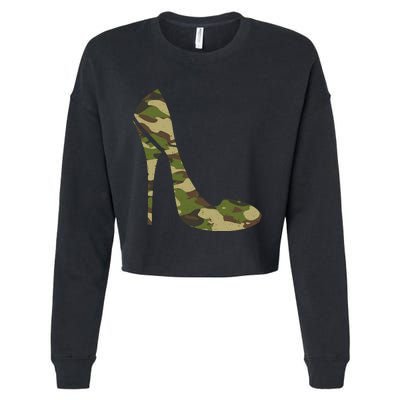 Cool Camouflage Art Camo Clothes Costume Camo Cropped Pullover Crew