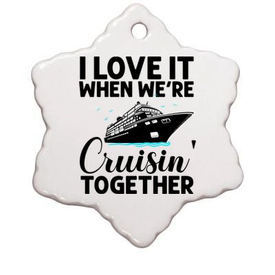 Cool Cruise Art Cruise Ship Couple Family Vacation Meaningful Gift Ceramic Star Ornament