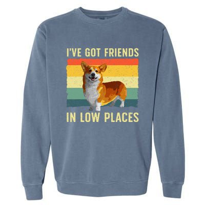 Cute Corgi Art Pet Dog Cardigan Corgi Garment-Dyed Sweatshirt