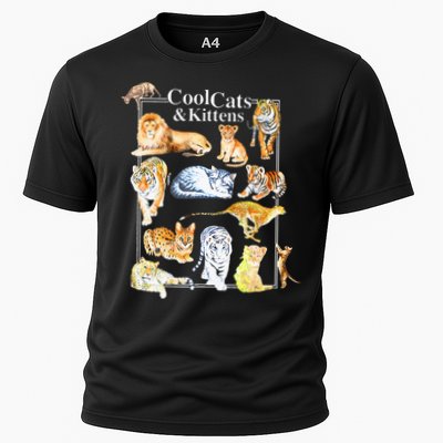 Cool Cats And Kittens Tiger Lion Leopard Felines Performance Shirt