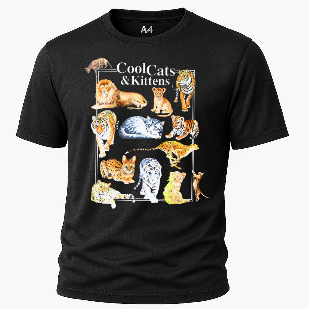 Cool Cats And Kittens Tiger Lion Leopard Felines Performance Shirt