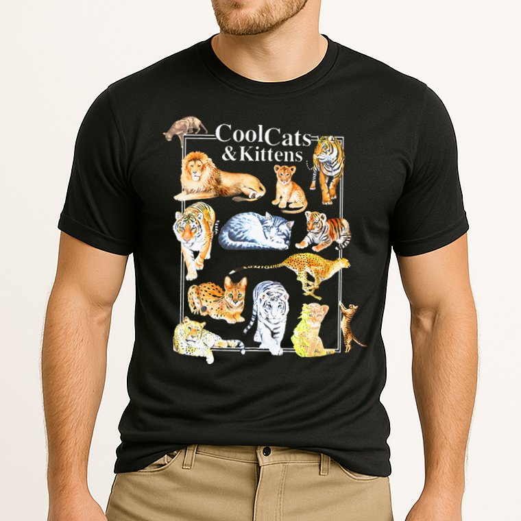Cool Cats And Kittens Tiger Lion Leopard Felines Performance Shirt