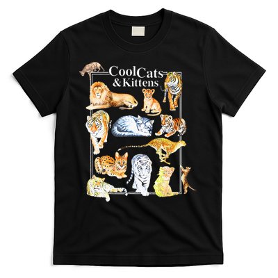 Cool Cats And Kittens Tiger Lion Leopard Felines T-Shirt