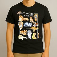 Cool Cats And Kittens Tiger Lion Leopard Felines T-Shirt