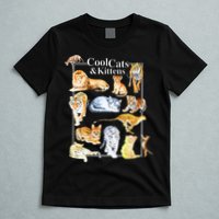 Cool Cats And Kittens Tiger Lion Leopard Felines T-Shirt