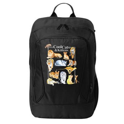 Cool Cats And Kittens Tiger Lion Leopard Felines City Backpack