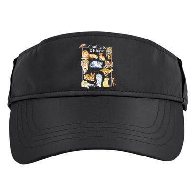 Cool Cats And Kittens Tiger Lion Leopard Felines Adult Drive Performance Visor