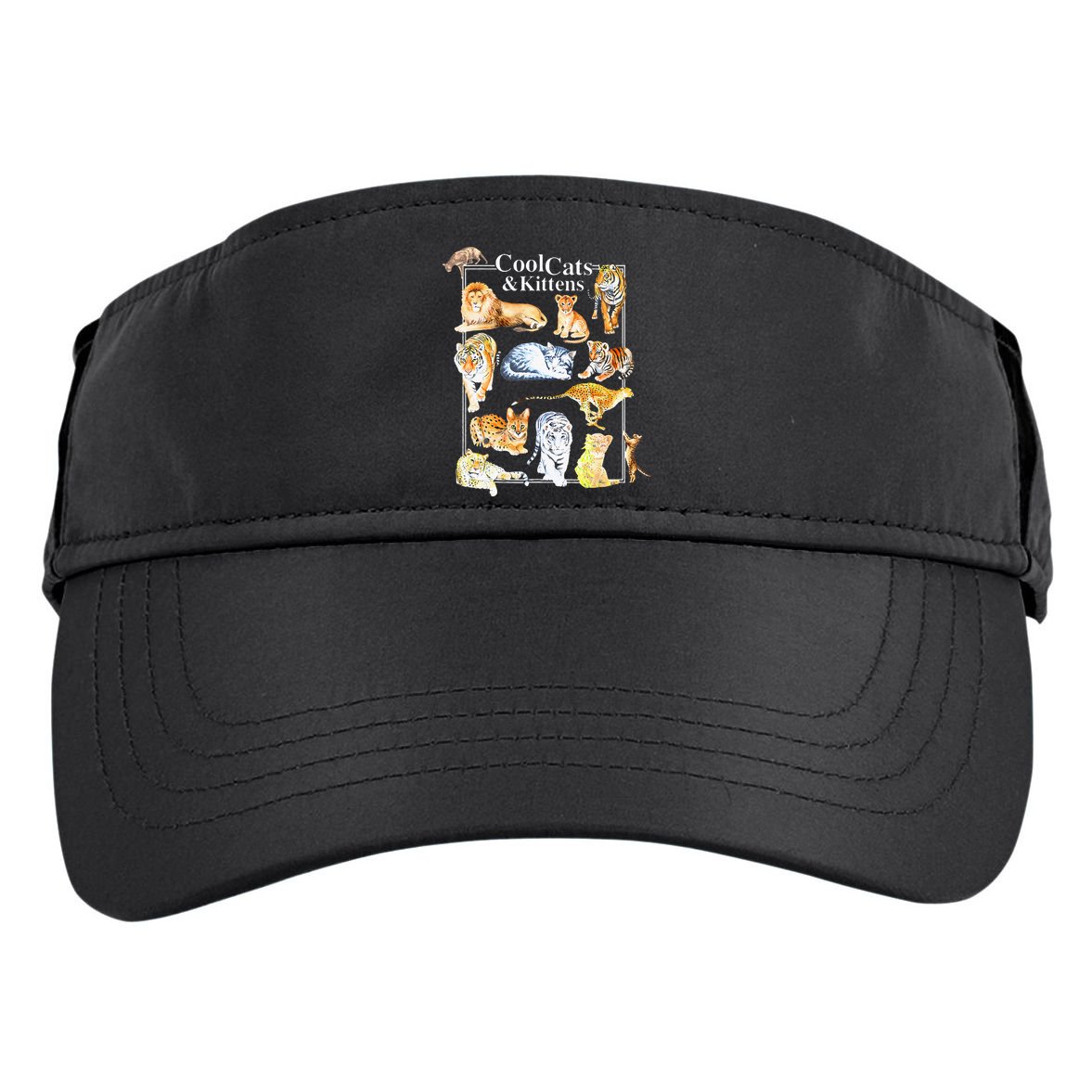 Cool Cats And Kittens Tiger Lion Leopard Felines Adult Drive Performance Visor