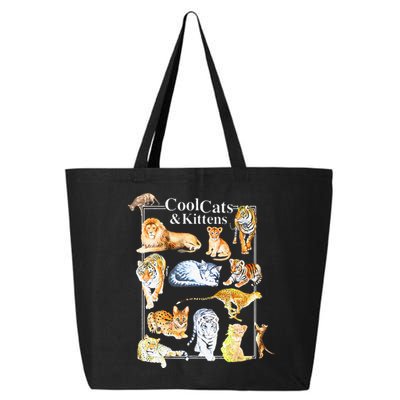 Cool Cats And Kittens Tiger Lion Leopard Felines 25L Jumbo Tote
