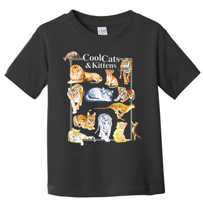 Cool Cats And Kittens Tiger Lion Leopard Felines Toddler T-Shirt