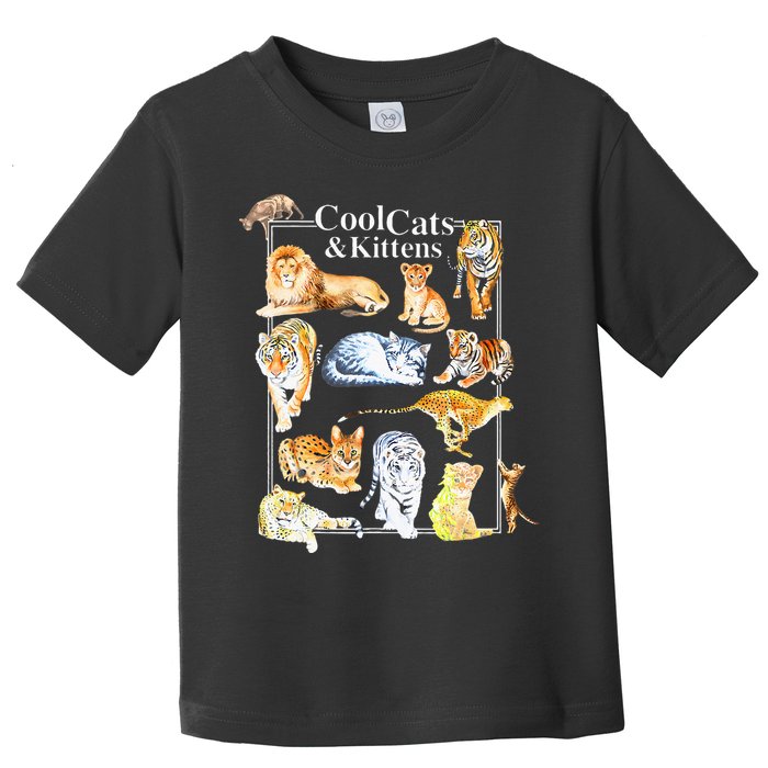 Cool Cats And Kittens Tiger Lion Leopard Felines Toddler T-Shirt