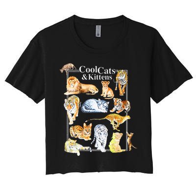 Cool Cats And Kittens Tiger Lion Leopard Felines Crop Top