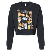 Cool Cats And Kittens Tiger Lion Leopard Felines Cropped Pullover Crew