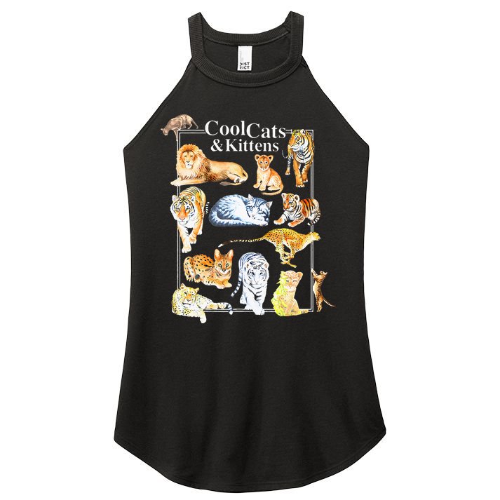 Cool Cats And Kittens Tiger Lion Leopard Felines Women's Perfect Tri Rocker Tank