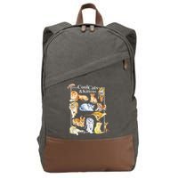 Cool Cats And Kittens Tiger Lion Leopard Felines Cotton Canvas Backpack