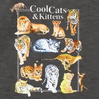 Cool Cats And Kittens Tiger Lion Leopard Felines Vector Backpack
