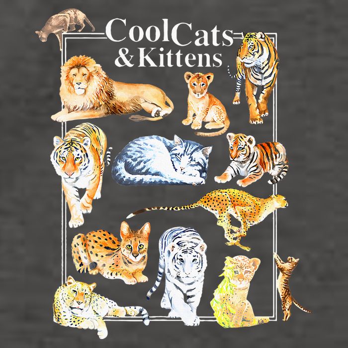 Cool Cats And Kittens Tiger Lion Leopard Felines Vector Backpack