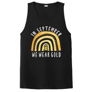 Childhood Cancer Awareness Rainbow In September We Wear Gold PosiCharge Competitor Tank