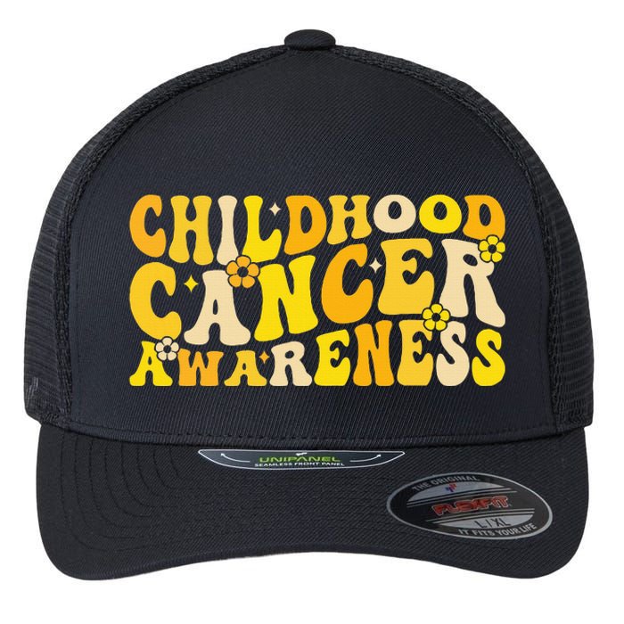 Childhood Cancer Awareness Rainbow Awareness Flexfit Unipanel Trucker Cap