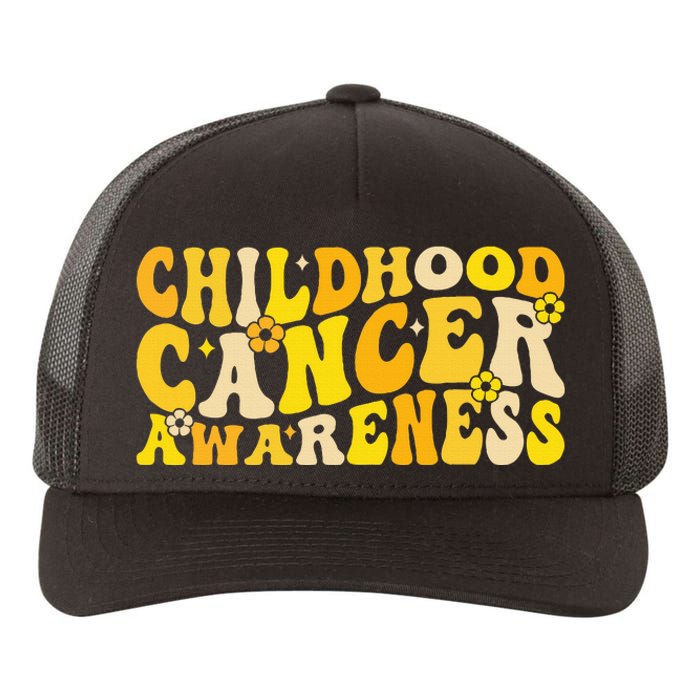 Childhood Cancer Awareness Rainbow Awareness Yupoong Adult 5-Panel Trucker Hat