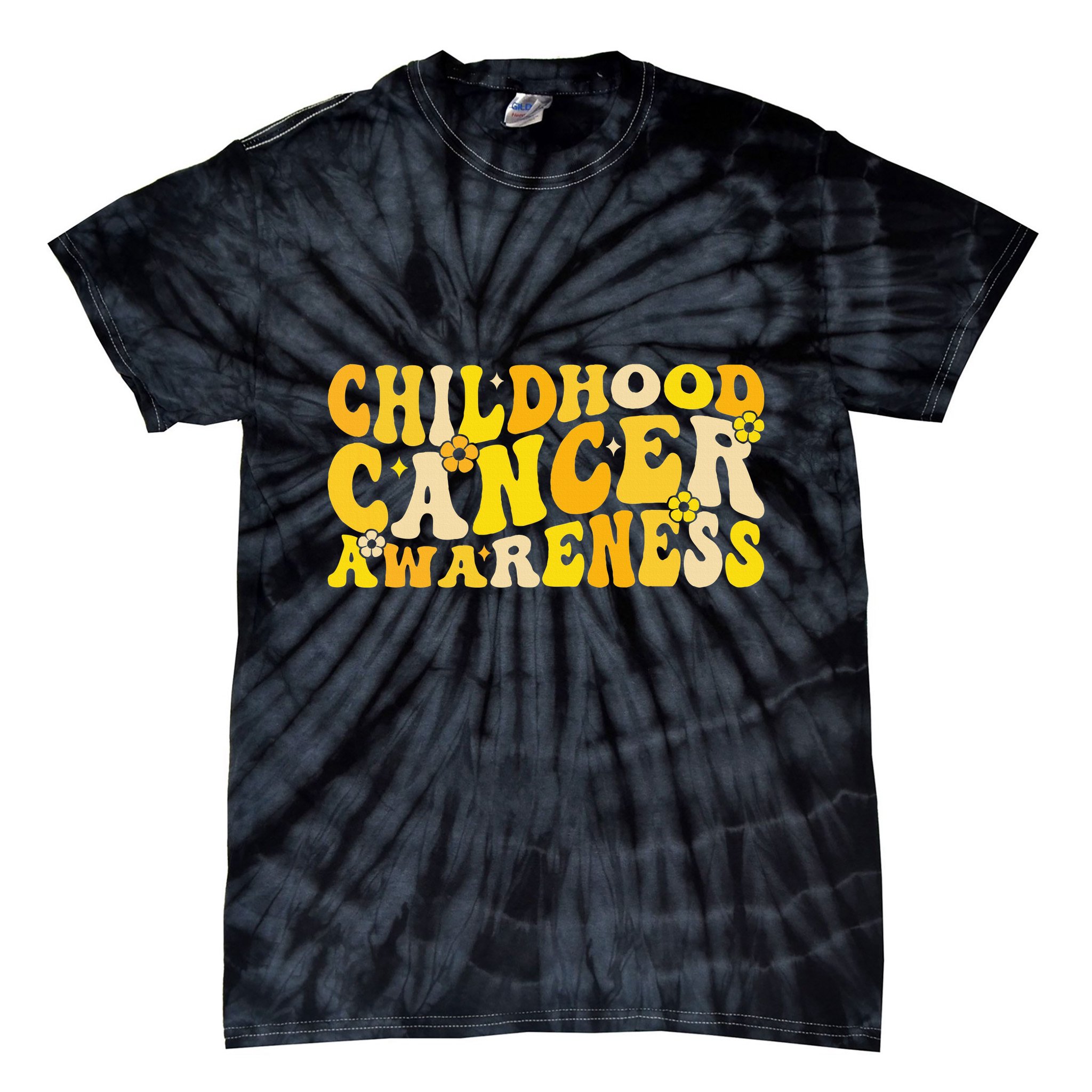 Childhood Cancer Awareness Rainbow Awareness Tie-Dye T-Shirt