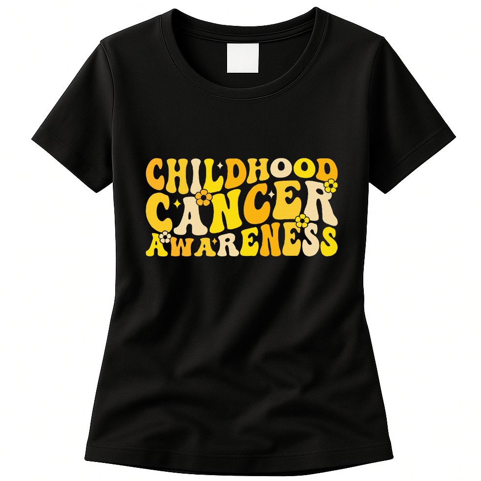 Childhood Cancer Awareness Rainbow Awareness Womens T-Shirt