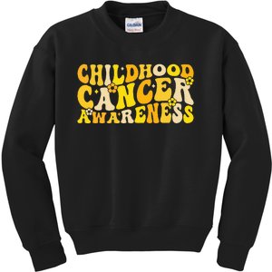 Childhood Cancer Awareness Rainbow Awareness Kids Sweatshirt