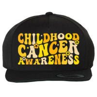 Childhood Cancer Awareness Rainbow Awareness Wool Snapback Cap