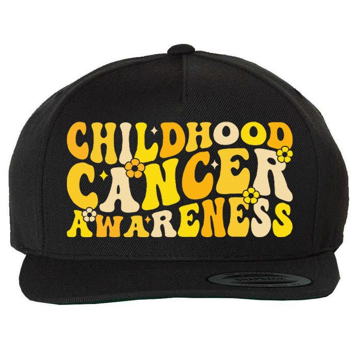 Childhood Cancer Awareness Rainbow Awareness Wool Snapback Cap