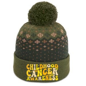 Childhood Cancer Awareness Rainbow Awareness The Baniff Cuffed Pom Beanie