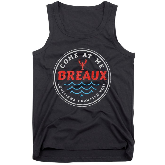 Crawfish Come At Me Breaux Bridge Louisiana Retro Boil Crew Tank Top