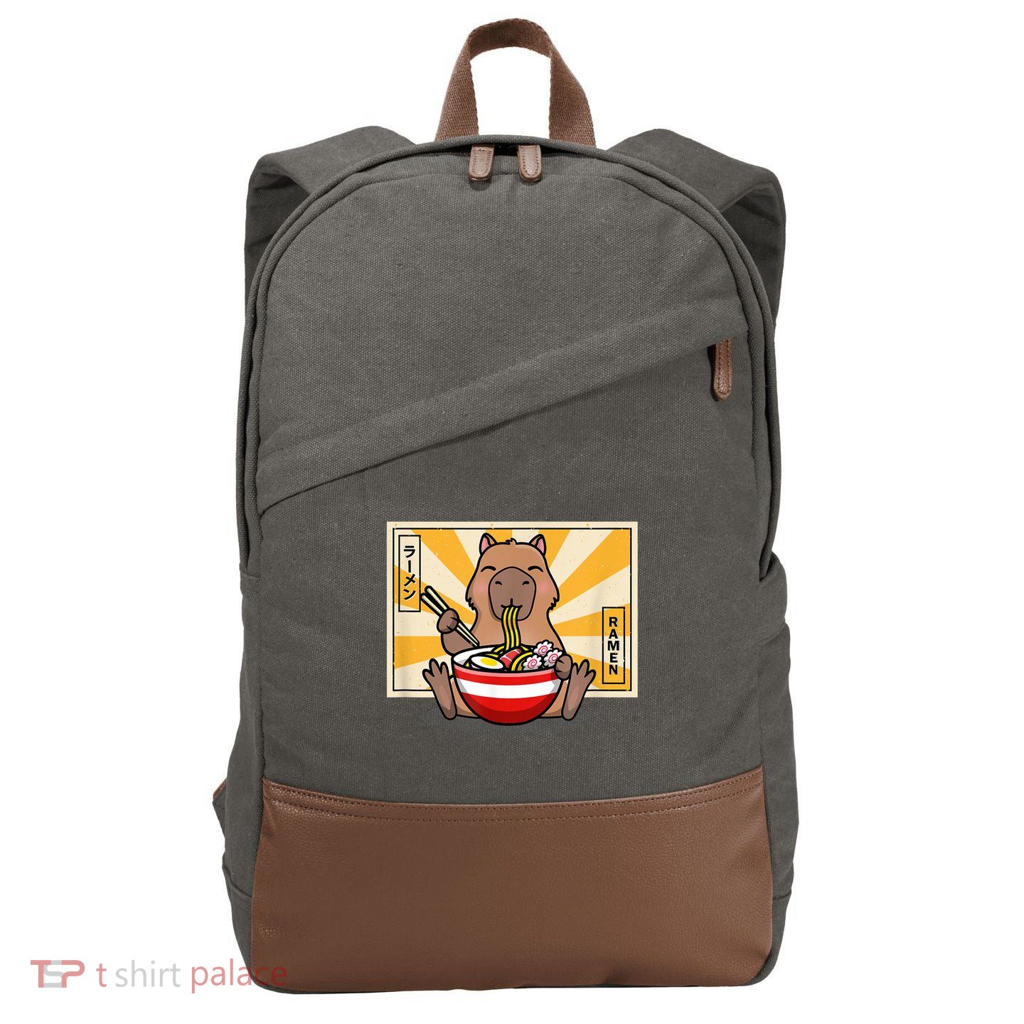 Capybara Cotton Canvas Backpack