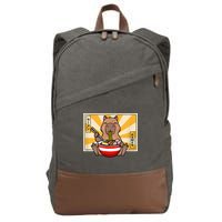 Capybara Cotton Canvas Backpack