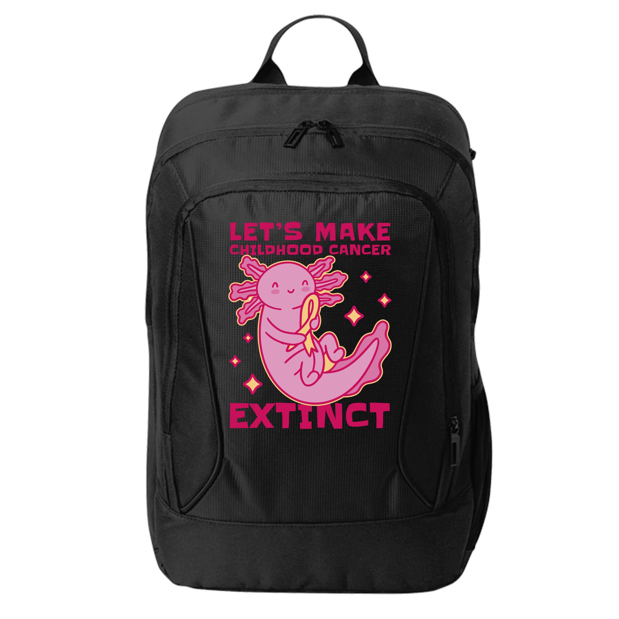 Childhood Cancer Awareness Axolotl City Backpack