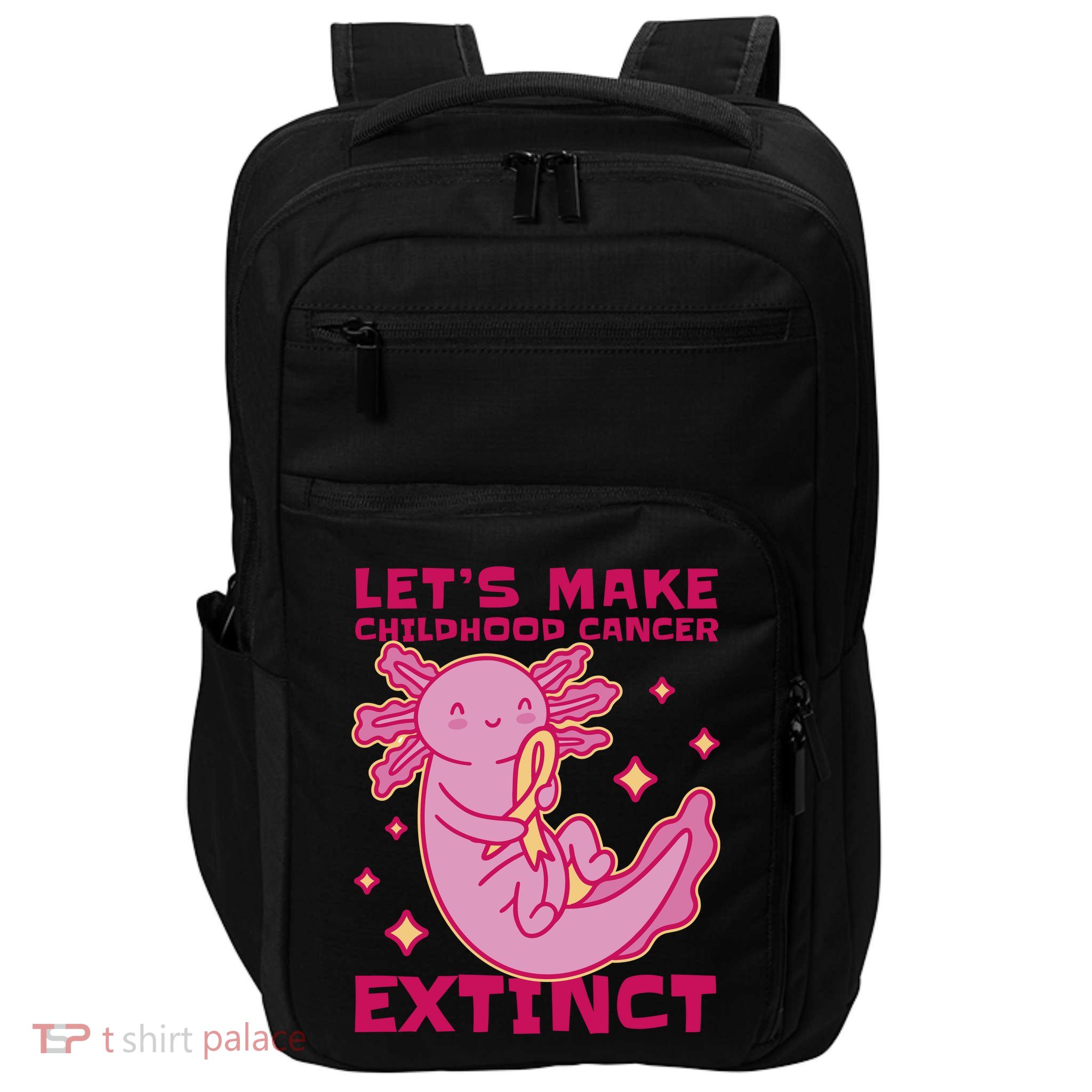 Childhood Cancer Awareness Axolotl Impact Tech Backpack